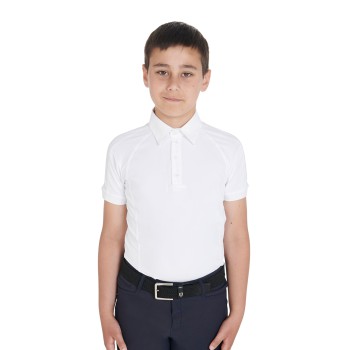 SLIM FIT WETTKAMPF-POLOSHIRT FÜR KINDER MIT VIER KNÖPFEN