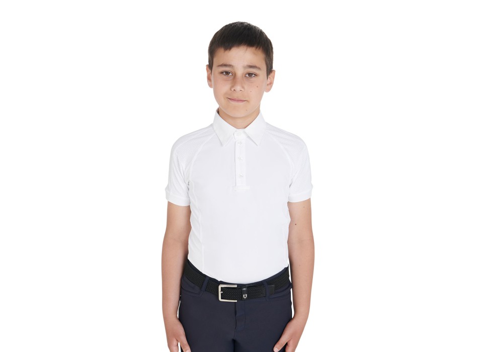 SLIM FIT WETTKAMPF-POLOSHIRT FÜR KINDER MIT VIER KNÖPFEN