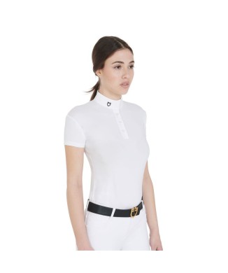 SLIM FIT WETTKAMPF-POLOSHIRT FÜR DAMEN MIT KOREANISCHEM KRAGEN