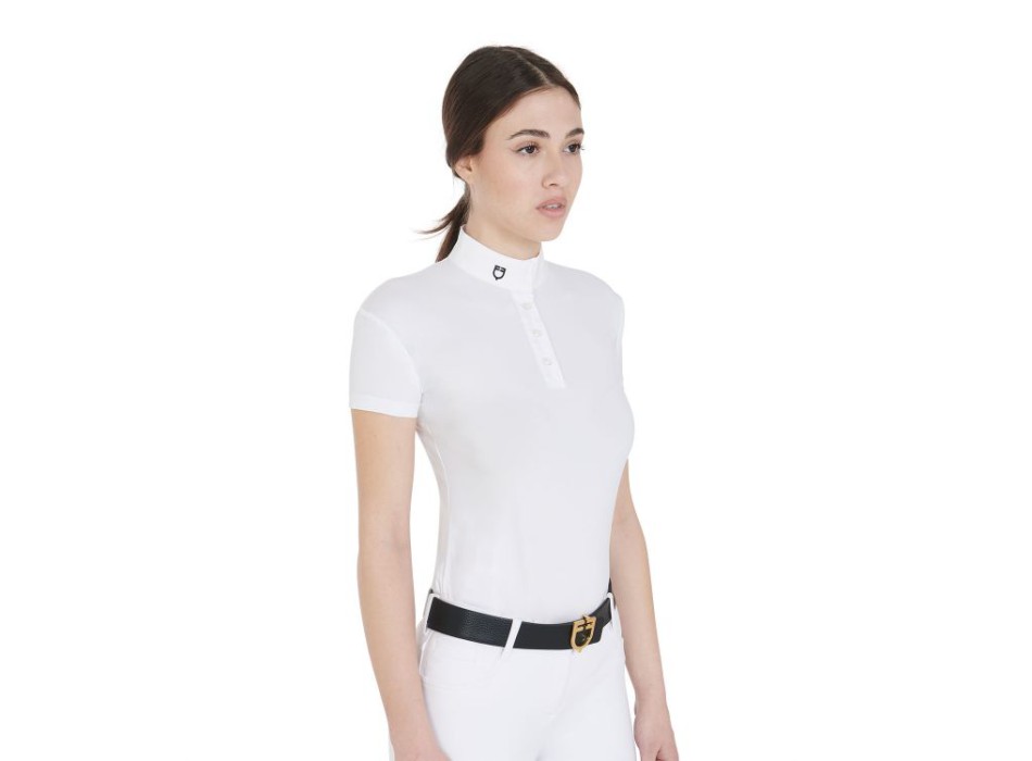 SLIM FIT WETTKAMPF-POLOSHIRT FÜR DAMEN MIT KOREANISCHEM KRAGEN