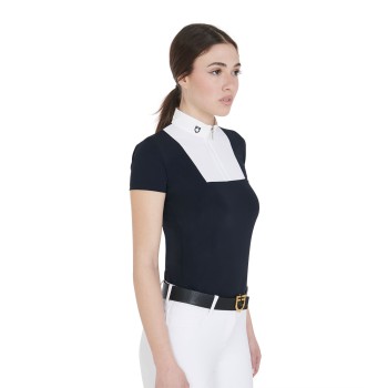 WETTKAMPF-POLO FÜR DAMEN, SLIM FIT, HALBARM