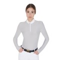 LANGARM-POLOSHIRT FÜR DAMEN AUS TECHNISCHEM FLEECE-STOFF