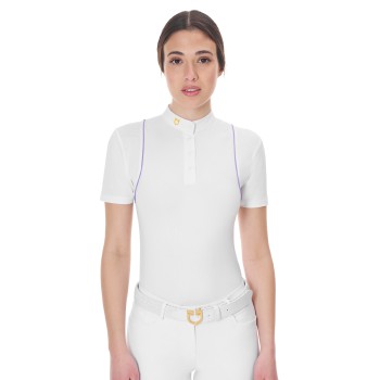 SLIM FIT WETTKAMPF-POLOSHIRT FÜR DAMEN MIT KNÖPFEN