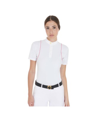 SLIM FIT WETTKAMPF-POLOSHIRT FÜR DAMEN MIT KNÖPFEN