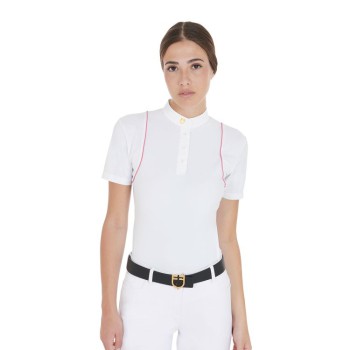 SLIM FIT WETTKAMPF-POLOSHIRT FÜR DAMEN MIT KNÖPFEN