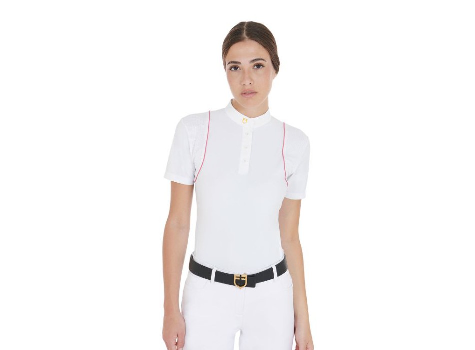 SLIM FIT WETTKAMPF-POLOSHIRT FÜR DAMEN MIT KNÖPFEN