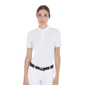 SLIM FIT WETTKAMPF-POLOSHIRT FÜR DAMEN MIT KNÖPFEN