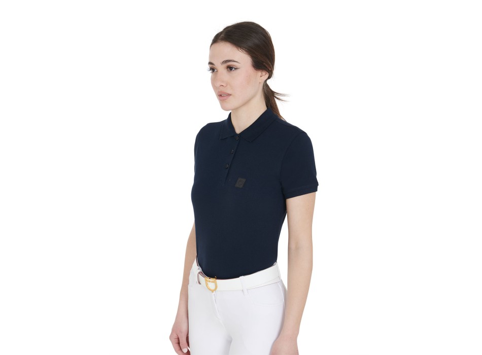 SLIM FIT DAMEN-POLOSHIRT AUS PREMIUM-STRETCH-STOFF