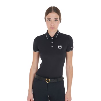 SLIM FIT DAMEN-POLOSHIRT AUS ATMUNGSAKTIVEM STOFF