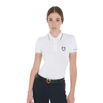 SLIM FIT DAMEN-POLOSHIRT AUS ATMUNGSAKTIVEM STOFF