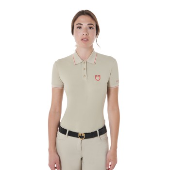 SLIM FIT DAMEN-POLOSHIRT AUS ATMUNGSAKTIVEM STOFF