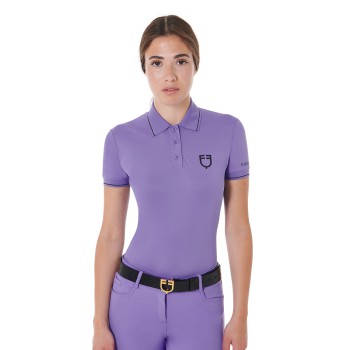 SLIM FIT DAMEN-POLOSHIRT AUS ATMUNGSAKTIVEM STOFF