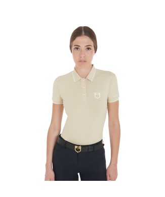 SLIM FIT DAMEN-POLOSHIRT AUS ATMUNGSAKTIVEM STOFF