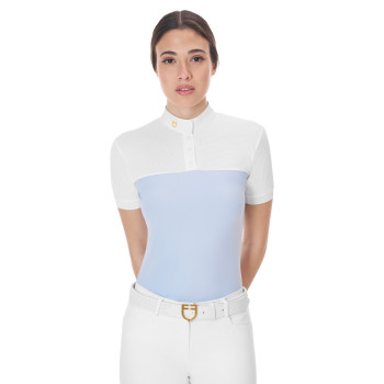 SLIM FIT DAMEN-POLOSHIRT AUS TECHNISCHEM STOFF UND MESH promo