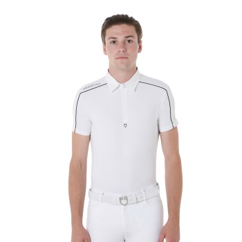 WETTKAMPF-POLOSHIRT FÜR HERREN MIT REISSVERSCHLUSS UND MESH-EINSÄTZEN