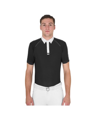 SLIM FIT KURZÄRMELIGES WETTKAMPF-POLOSHIRT FÜR HERREN