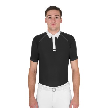 SLIM FIT KURZÄRMELIGES WETTKAMPF-POLOSHIRT FÜR HERREN