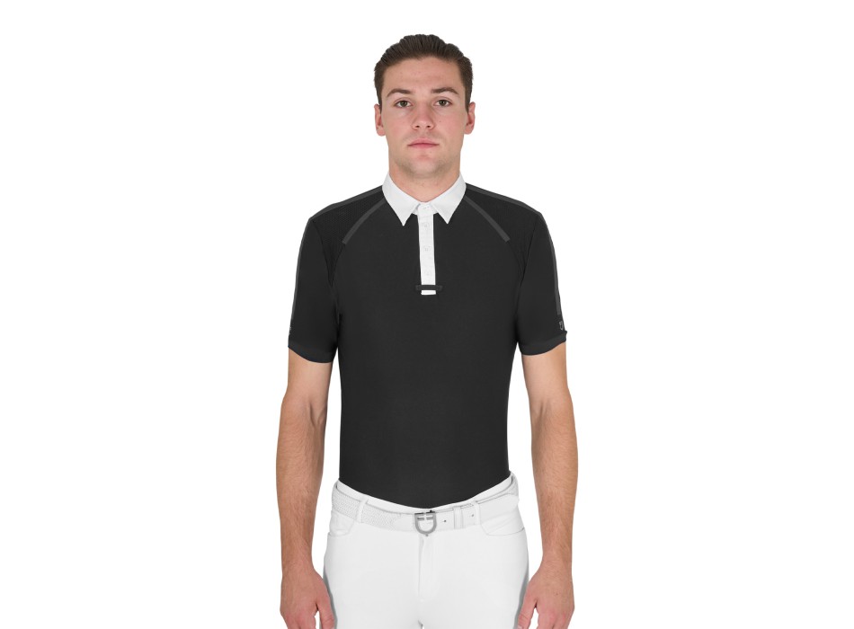 SLIM FIT KURZÄRMELIGES WETTKAMPF-POLOSHIRT FÜR HERREN