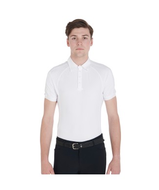 SLIM FIT WETTKAMPF-POLOSHIRT FÜR HERREN MIT VIER KNÖPFEN