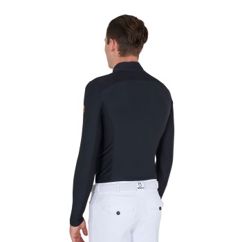 SLIM FIT LANGÄRMELIGES TRAININGS-POLOSHIRT FÜR HERREN