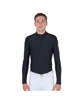 SLIM FIT LANGÄRMELIGES TRAININGS-POLOSHIRT FÜR HERREN