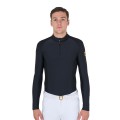 SLIM FIT LANGÄRMELIGES TRAININGS-POLOSHIRT FÜR HERREN