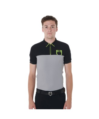 SLIM FIT TRAININGSPOLOSHIRT FÜR HERREN MIT FRONTLOGO