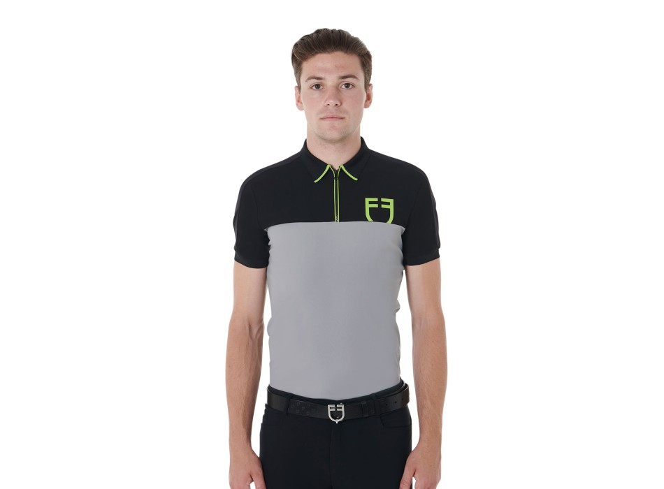 SLIM FIT TRAININGSPOLOSHIRT FÜR HERREN MIT FRONTLOGO