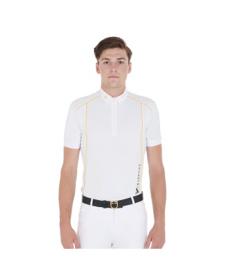 SLIM FIT HERREN-POLOSHIRT AUS TECHNISCHEM STOFF MIT PASSELN