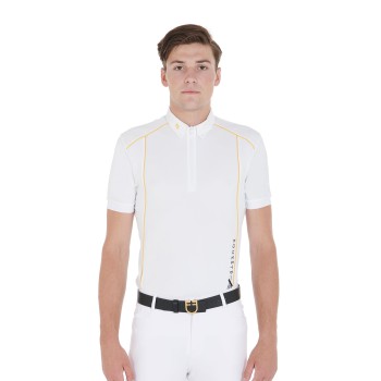 SLIM FIT HERREN-POLOSHIRT AUS TECHNISCHEM STOFF MIT PASSELN