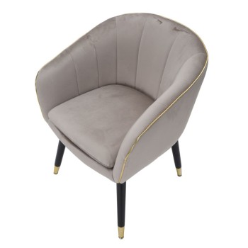 PARIS SESSEL GRAU/GOLD