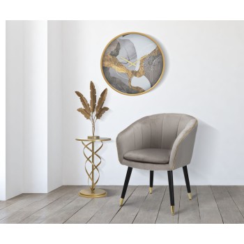 PARIS SESSEL GRAU/GOLD