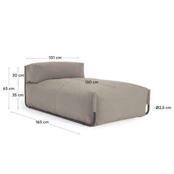 Quadratisches modulares Sofa für den Außenbereich