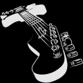 Rahmen SCHWARZE UND WEISSE GITARRE G1482 PINTDECOR