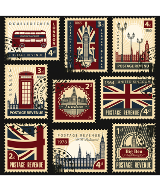 Rahmen BRIEFMARKEN LONDON G1246 PINTDECOR