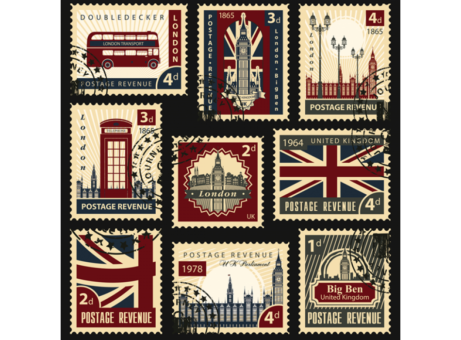 Rahmen BRIEFMARKEN LONDON G1246 PINTDECOR