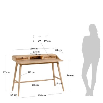 Scrivania Nalu 110 x 60 cm