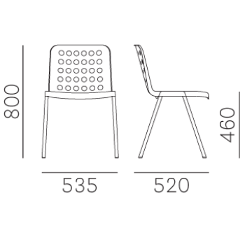 Stuhl KOI-BOOKI 370 PEDRALI