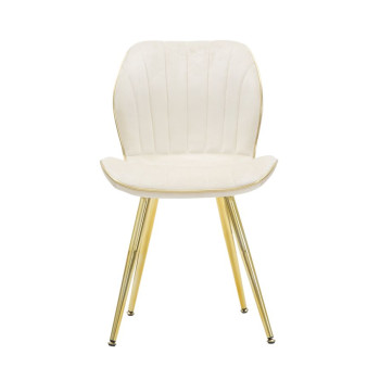 PARIS SPACE CHAIR CREME/GOLD SET 2 STK