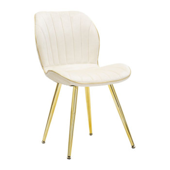 PARIS SPACE CHAIR CREME/GOLD SET 2 STK