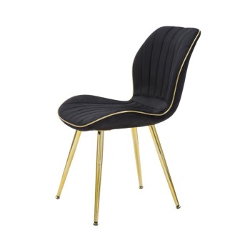 PARIS SPACE CHAIR SCHWARZ/GOLD SET 2 STK