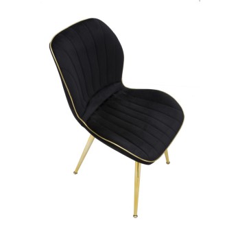 PARIS SPACE CHAIR SCHWARZ/GOLD SET 2 STK