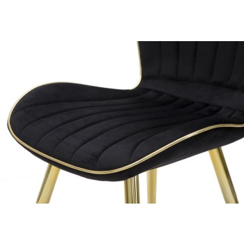 PARIS SPACE CHAIR SCHWARZ/GOLD SET 2 STK