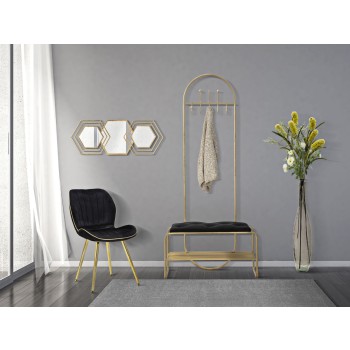 PARIS SPACE CHAIR SCHWARZ/GOLD SET 2 STK