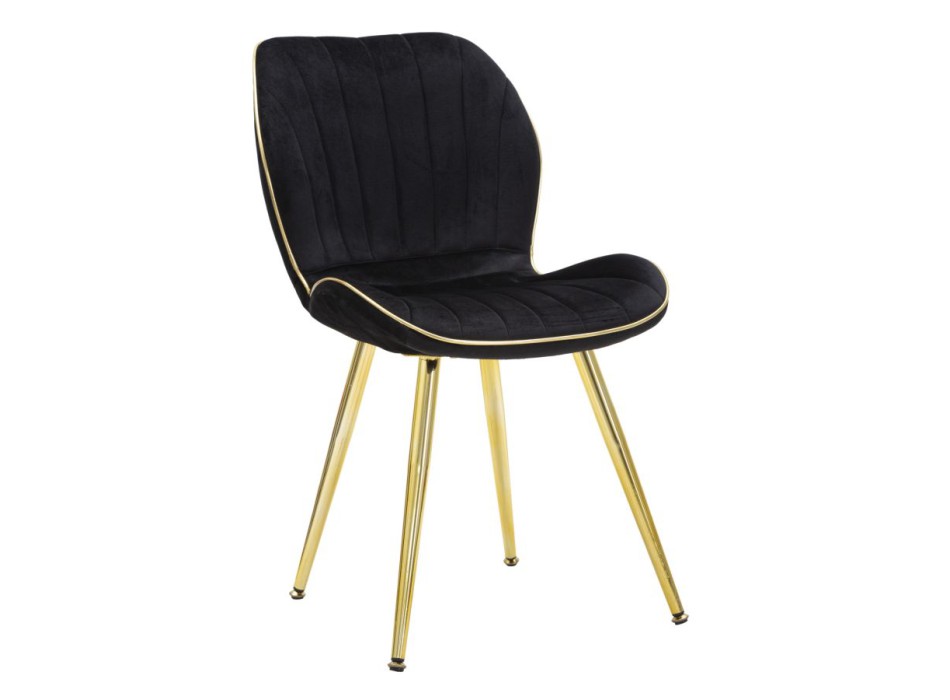 PARIS SPACE CHAIR SCHWARZ/GOLD SET 2 STK