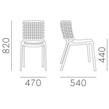 Stuhl PEDRALI TATAMI 305