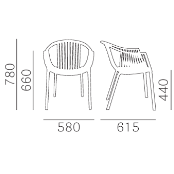 Stuhl PEDRALI TATAMI 306