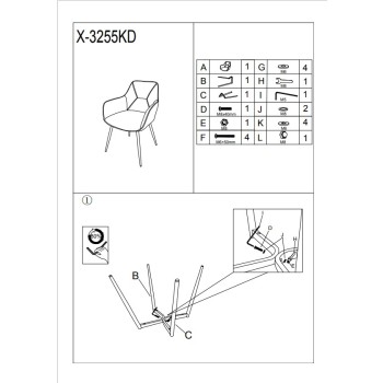 GRAUES VICENZA-STUHL-SET MIT 2 STÜCK