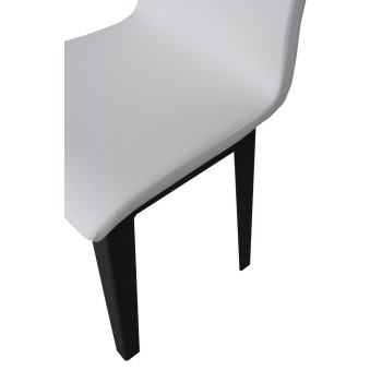 Stühle - Armida Chair Anthrazitfarbene Beine, weißes Kissen 01 (konische Beine)