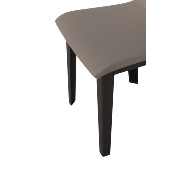 Stühle - Armida Chair Anthrazitfarbene Beine, weißes Kissen 01 (konische Beine)